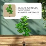 Ficus Artificial 130cm Verde Claro Expreso Polar Con Maceta Decorativa