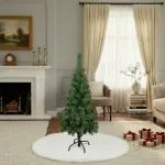 Árbol De Navidad Tronador Slim Verde 1.20mts Base Metal