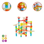 Laberinto De Bolitas Didactico Escalera Pelotas 88 Piezas Color Rojo