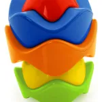 Bloques Formas Apilables Encastre Bebe Juguete Didáctico Color Rojo