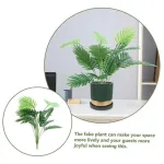 Planta Artificial Con Maceta Palmera Areca 80cm Color Verde
