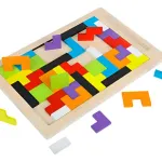 Rompecabezas Tetris Madera Infantil Marca Expreso Polar 27x17.8cm