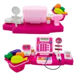 Caja Registradora Supermercado Infantil Accesorios Juguete Color Rosa