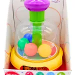 Juguete Didáctico A Presión Con Pelotitas Para Bebé Color Amarillo