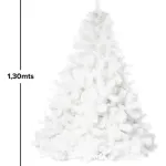 Arbol De Navidad Extra Lujo Patagonia Blanco 1,30 Mts Con Base Metálica
