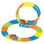 Pista Luminosa Flexible 152 Piezas Con Auto Luminoso Color Amarillo