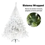 Arbolito De Navidad Blanco Montañes Deluxe 2,10mts Pie Metal
