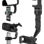 Soporte Celular Espejo Retrovisor Auto Giratorio 360° Expreso Polar Negro