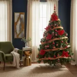 Árbol De Navidad Montañes Deluxe 1.80mts Rojo Black Friday