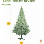 Arbolito Navidad Canadian Pino Arbol Spruce Nevado 2mts