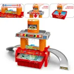 Lavadero De Autos Pista De Autolavado Coche Cambia De Color Color Rojo