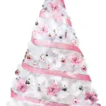 Arbol Navidad Blanco Tronador De Lujo 1.80mts + Kit Rosa