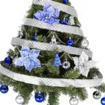 Arbol Navidad Tronador 1,20 + Kit 30 Azul Plata Black Friday