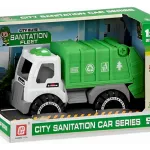 Camión Recolector De Basura Juguete A Fricción Color Verde Personaje 4228