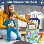 Andador Caminador Bebé Con Luz Sonido Y Set De Actividades Color Celeste