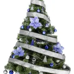 Arbol Navidad Tronador 1,50mts Azul Plata X40 Cybermonday