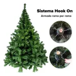 Árbol De Navidad Fabesa Canadian 1.5mts Frondoso Base Metálica Verde