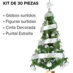 Arbolito De Navidad 80cm Con Adornos 30 Piezas Plata