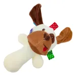 Sonajero Peluche Perro Blanco X.q.toy Xq308b Para Bebé Con Chifle