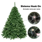 Arbol De Navidad Imperial 1.3mts Base Metálica Alta Gama Color Verde