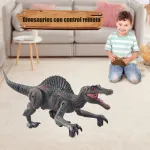 Dinosaurio Control Remoto Expreso Polar Luces Sonidos Marrón Claro