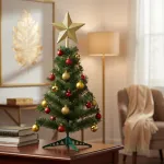 Arbol De Navidad Decorado Arbolito 90cm Pino Carioca Color Rojo/oro