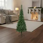 Árbol De Navidad Tronador Slim Verde 1.50mts Base Metal