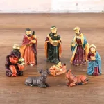 Pesebre Navideño Sagrada Familia Ceramica Artesanal 8 Pzs