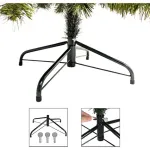 Árbol Navidad 1.5m Verde Expreso Polar Tronador Base Metal Frondoso