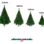 Arbol Denavidad Tronador De Lujo 1.20mts Base Metal Color Verde