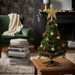 Arbol De Navidad Decorado Arbolito 90cm Pino Carioca Color Rojo/oro