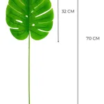 Planta Artificial Hoja Monstera Costilla De Adan X5 Diseño