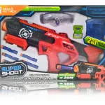 Pistola Lanzadora Expreso Polar Hidrogel Y Dardos 2 En 1 Modelo 6703 Rojo