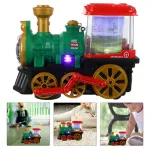 Tren Vintage Eléctrico Juguete Con Luz Sonido Y Efecto Humo Color Rojo