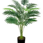 Planta Artificial Con Maceta Palmera Areca 80cm Color Verde