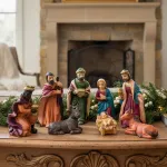 Pesebre Navideño Sagrada Familia Ceramica Artesanal 8 Pzs
