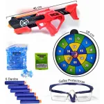 Pistola Lanzadora Expreso Polar Hidrogel Y Dardos 2 En 1 Modelo 6703 Rojo