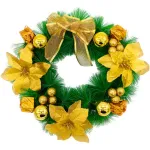 Corona Navideña Fabesa Verde 30cm Con Bayas Sin Luces Artificial Navidad