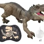 Dinosaurio Juguete Con Control Remoto Con Luces Y Sonido Color Marrón Claro