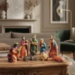 Pesebre Navideño Sagrada Familia Ceramica Artesanal 8 Pzs
