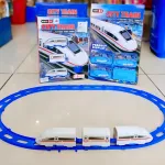 Tren Bala Juguete Pista Alta Velocidad Con Vías Y Sonidos Color Blanco