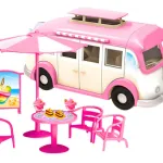 Camion De Dulces Y Helados Con Accesorios Para Muñecas Color Rosa