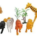 Muñecos Animales De La Selva Toyland Plástico 5 Figuras + 3 Accesorios