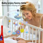 Móvil Giratorio Bebé Con Proyecciones Y Melodías Astronauta Color Blanco Animal