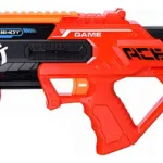 Pistola Lanzadora Expreso Polar Hidrogel Y Dardos 2 En 1 Modelo 6703 Rojo