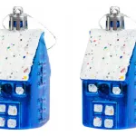 Set Casas Colgante Navideño Decoracion Navidad Adornos X2