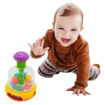 Juguete Didáctico A Presión Con Pelotitas Para Bebé Color Amarillo