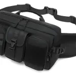 Riñonera Tactica Grande Ajustable Sistema Molle Bolsillos Color Negro