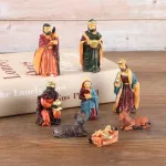 Pesebre Navideño Sagrada Familia Ceramica Artesanal 8 Pzs