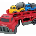 Camión Mosquito Expreso Polar Rojo 30cm Juguete 2 Autitos Construcción